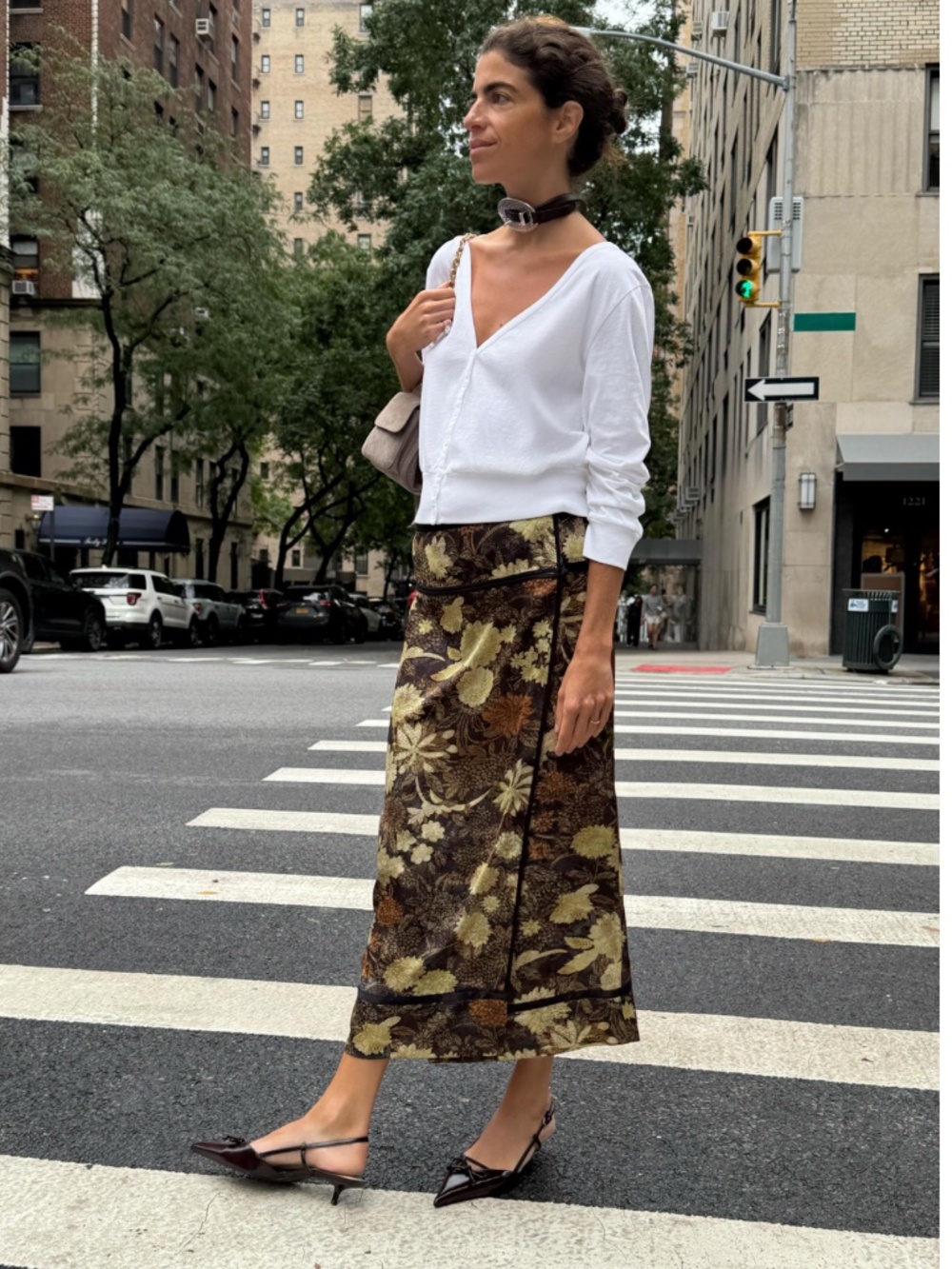 ZARA ZW COLLECTION FLORAL WRAP SKIRT